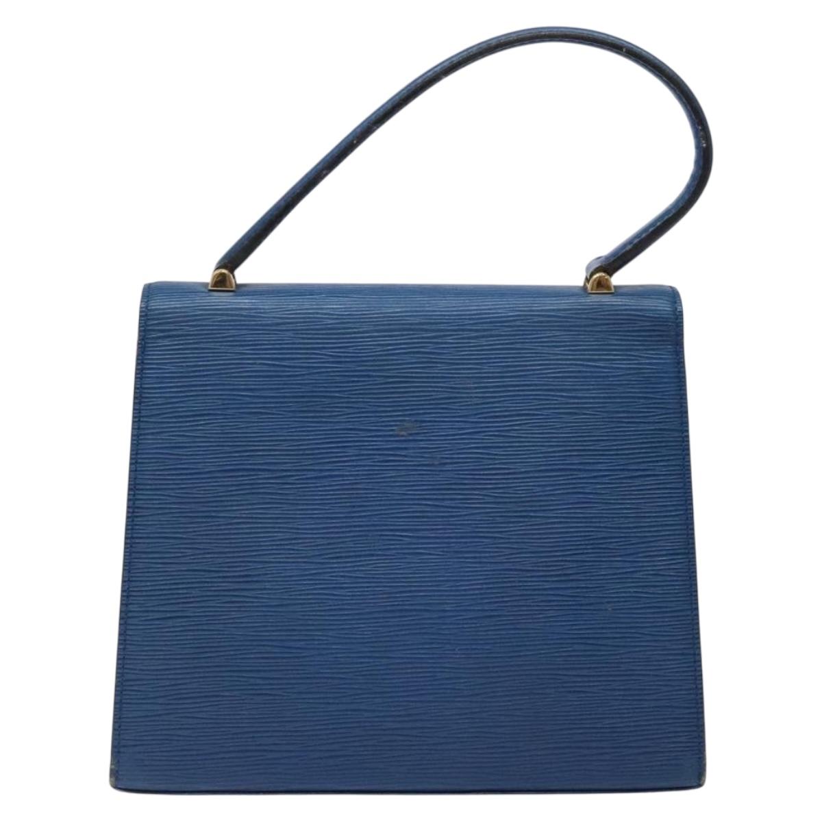 LOUIS VUITTON Epi Malesherbes Hand Bag Blue M52375 LV Auth 136983