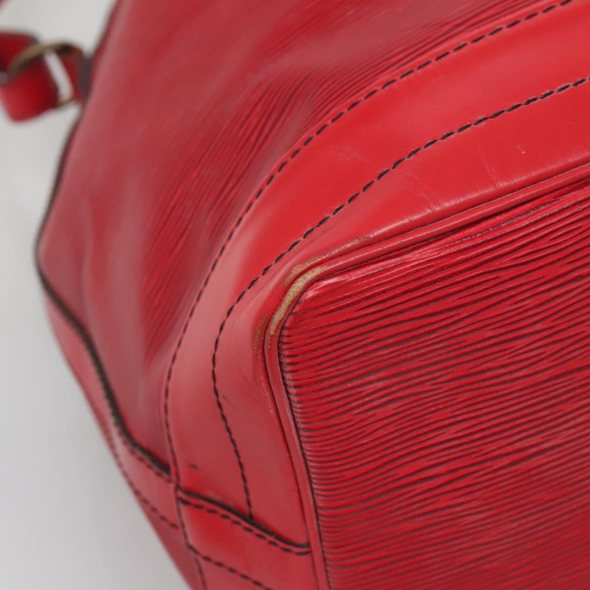 LOUIS VUITTON Epi Noe Shoulder Bag Red M44007 LV Auth 136984