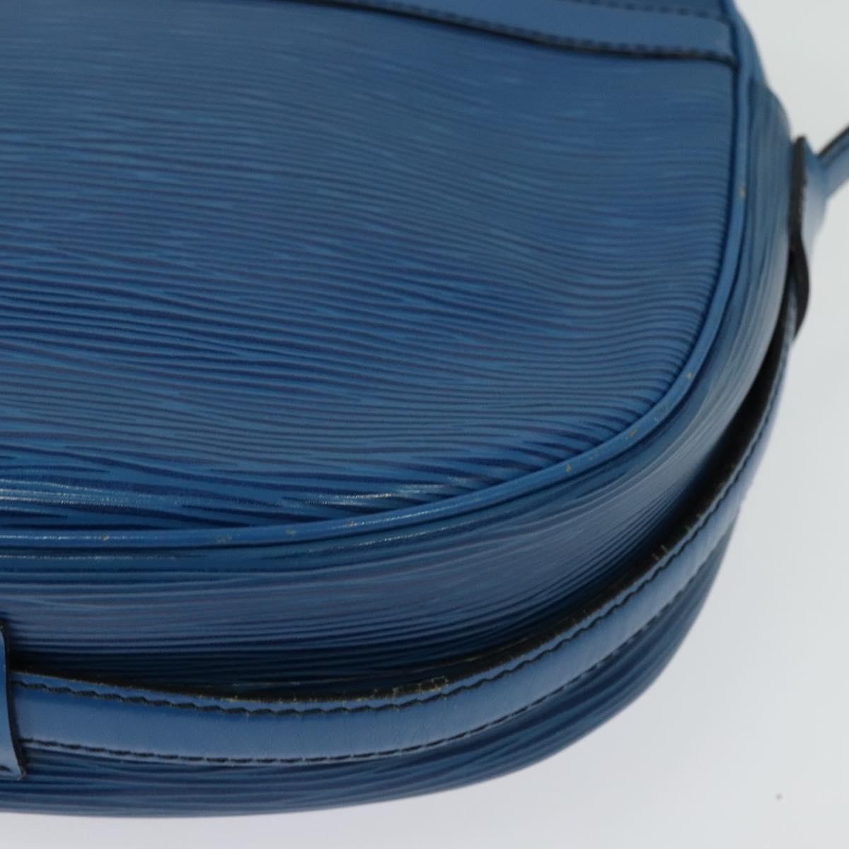 LOUIS VUITTON Epi June Feuille Shoulder Bag Blue M52155 LV Auth 136985