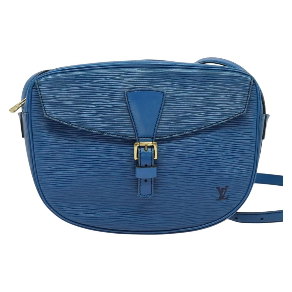 LOUIS VUITTON Epi June Feuille Shoulder Bag Blue M52155 LV Auth 136985A