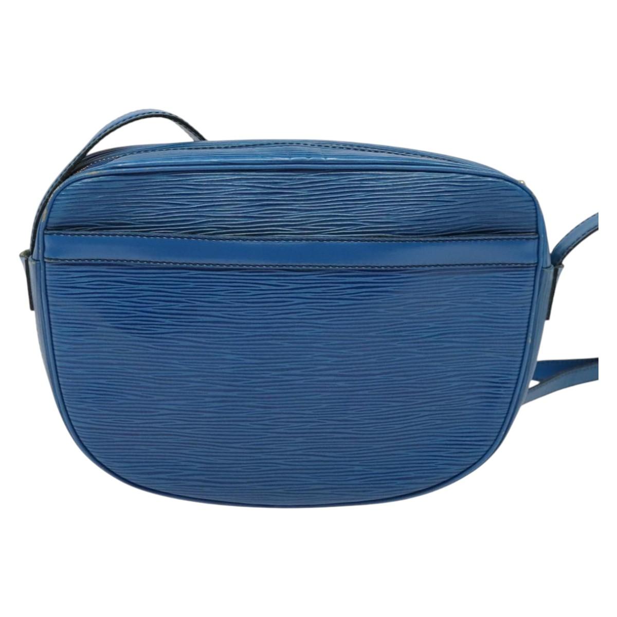 LOUIS VUITTON Epi June Feuille Shoulder Bag Blue M52155 LV Auth 136985