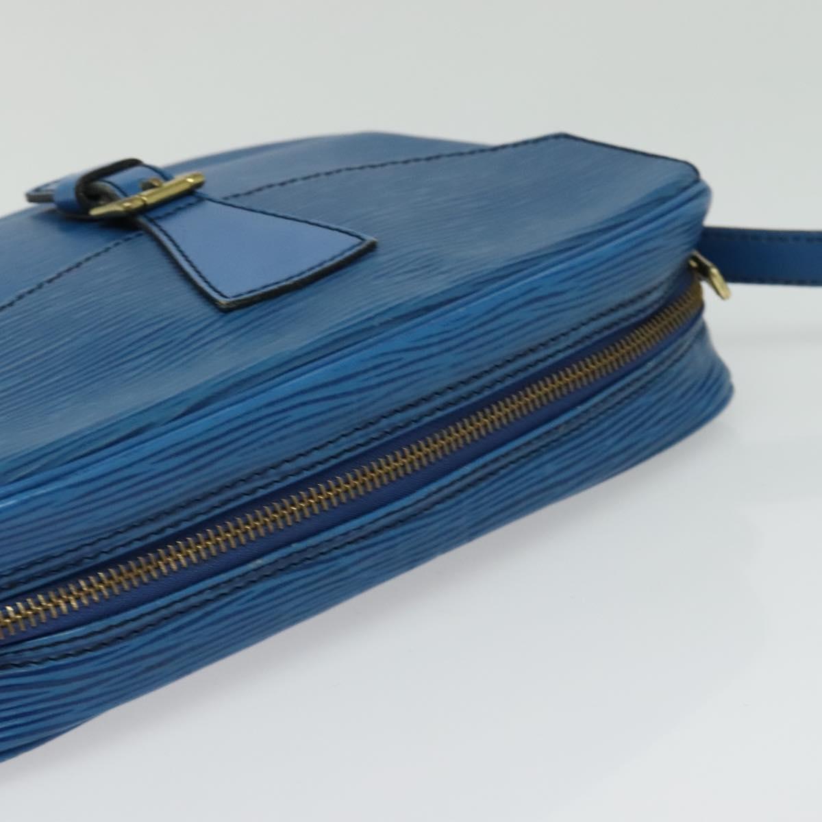 LOUIS VUITTON Epi June Feuille Shoulder Bag Blue M52155 LV Auth 136985