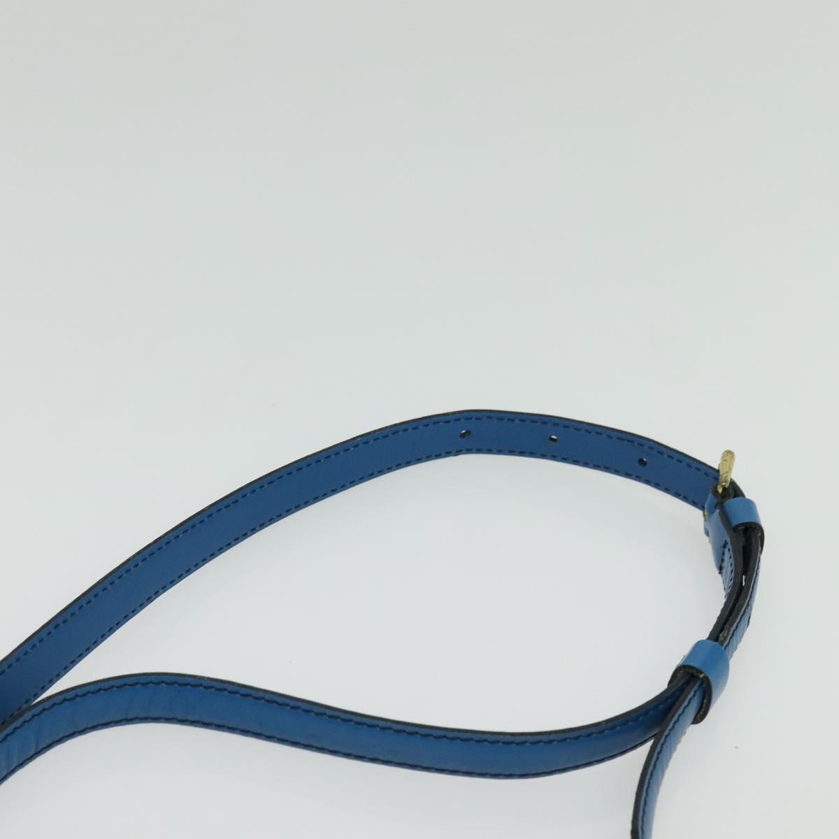 LOUIS VUITTON Epi June Feuille Shoulder Bag Blue M52155 LV Auth 136985