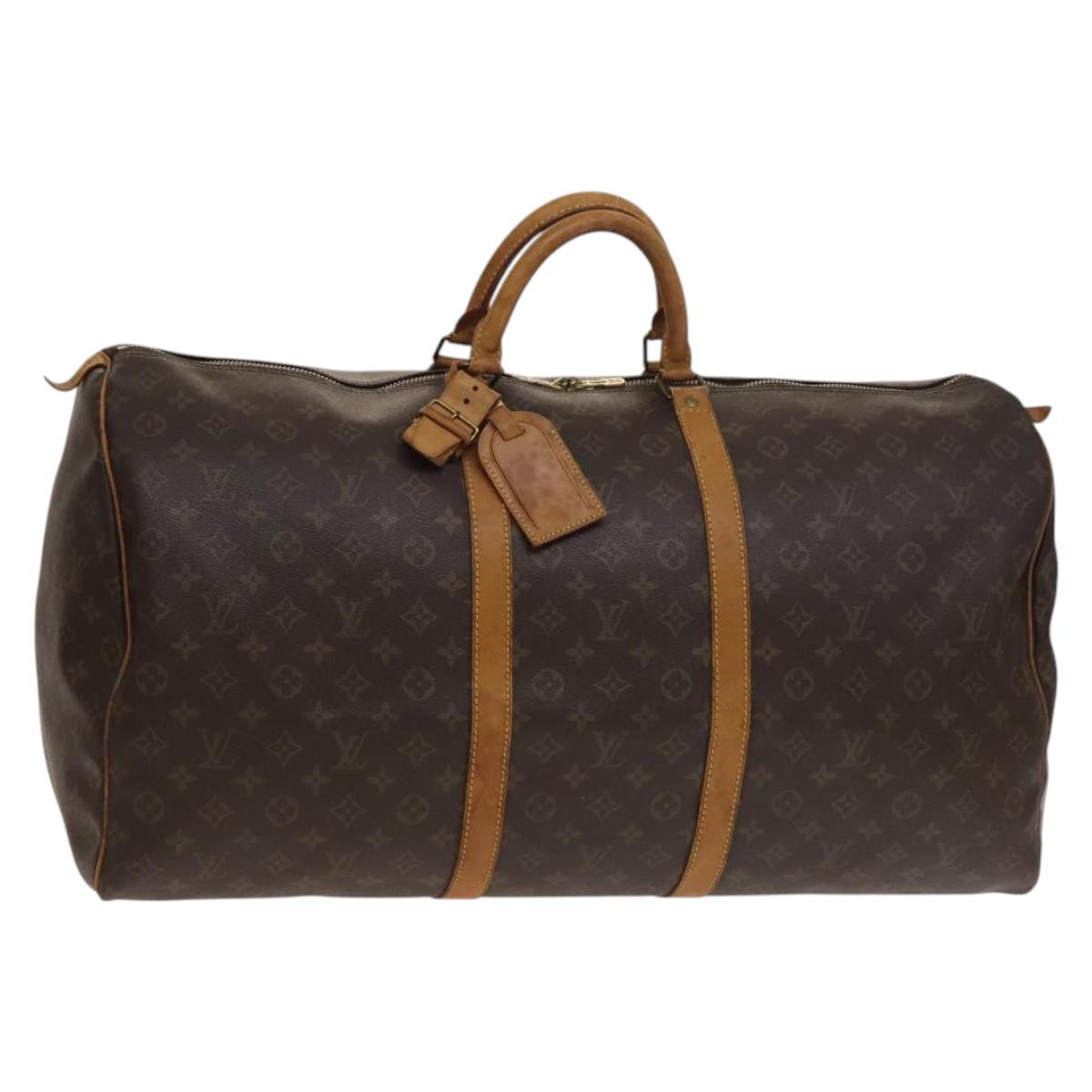 LOUIS VUITTON Monogram Keepall 60 Boston Bag M41422 LV Auth 137014