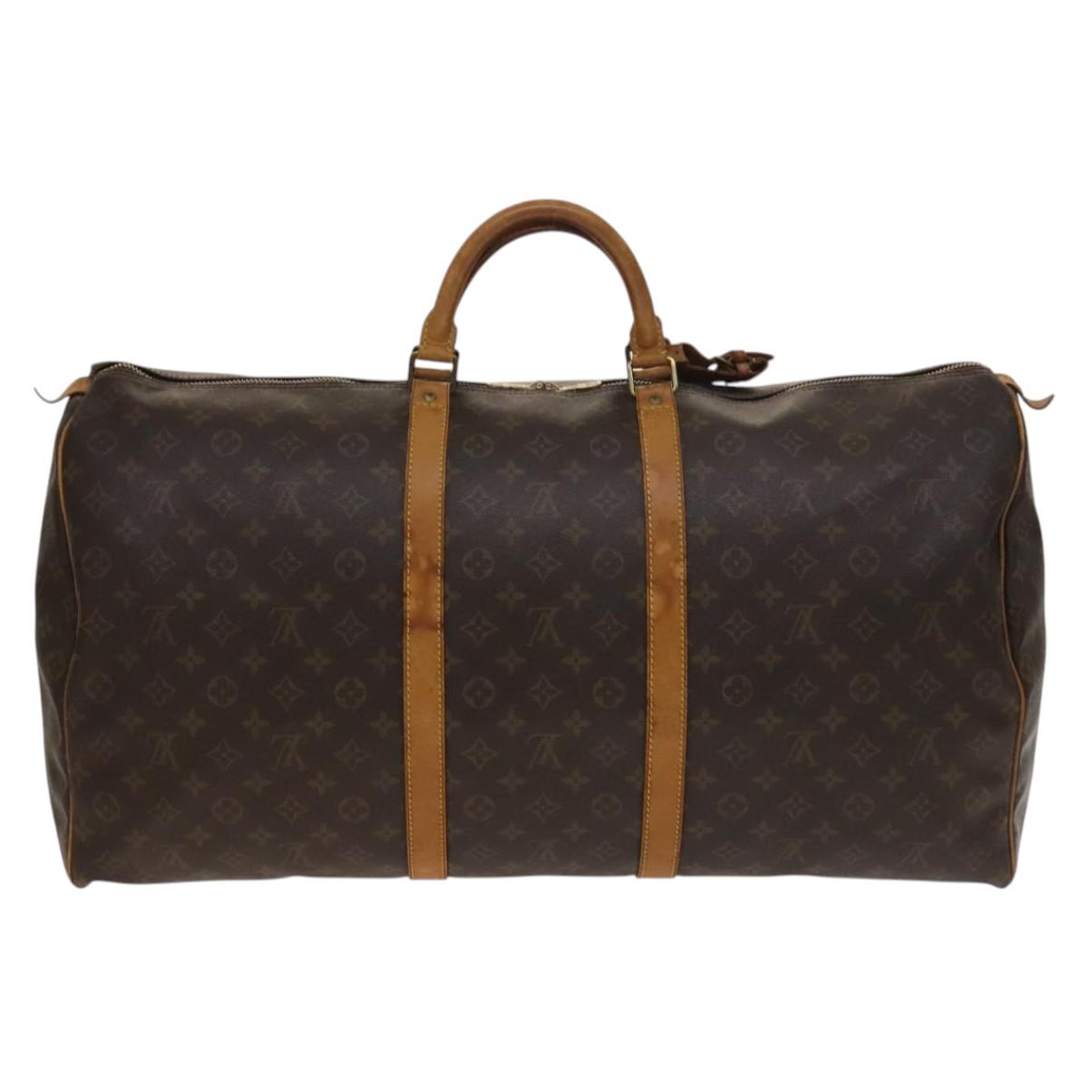 LOUIS VUITTON Monogram Keepall 60 Boston Bag M41422 LV Auth 137014