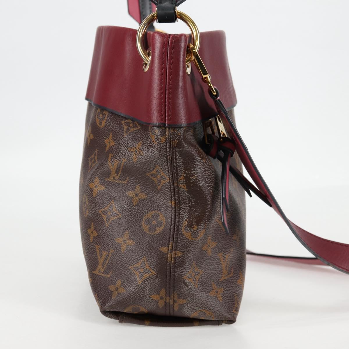 LOUIS VUITTON Monogram Tuile Reevess Bag 2way Fuchsia M43716 LV Auth 137027