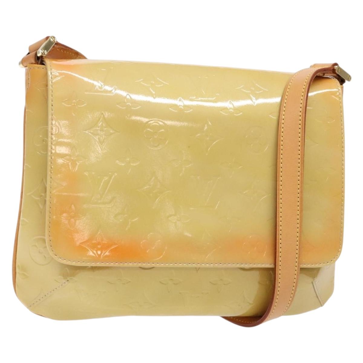LOUIS VUITTON Monogram Vernis Thompson Street Bag Beige M91301 LV Auth 137030
