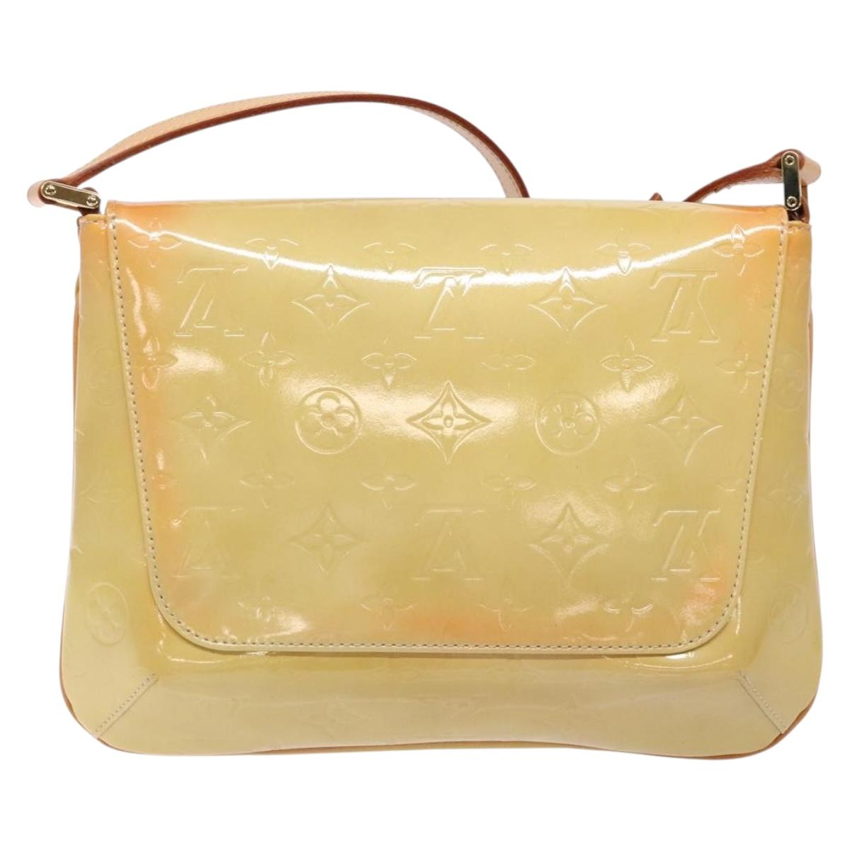 LOUIS VUITTON Monogram Vernis Thompson Street Bag Beige M91301 LV Auth 137030