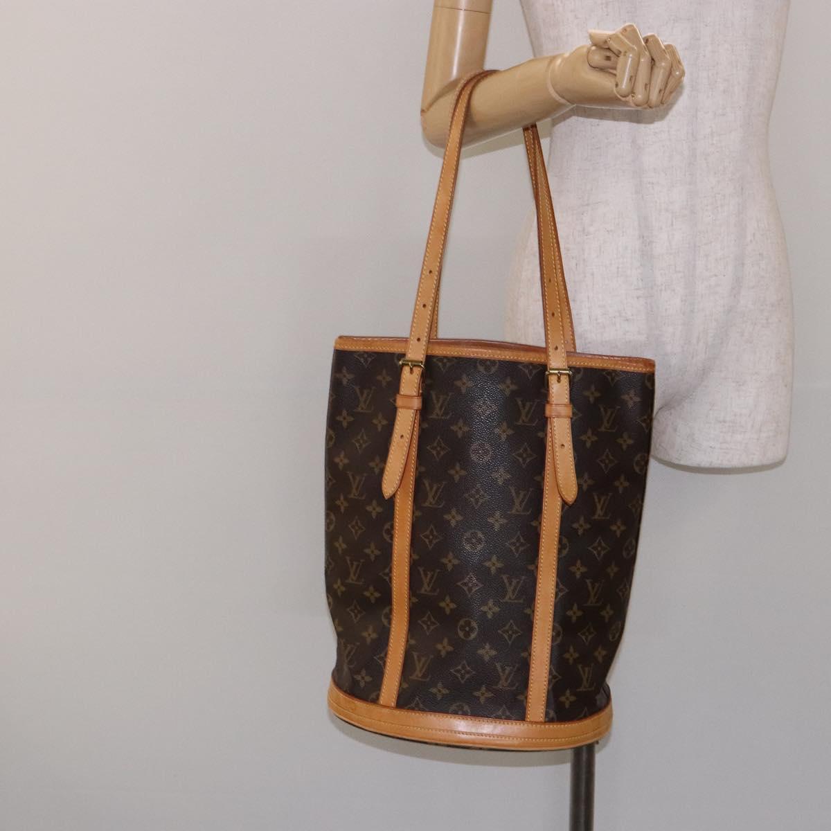 LOUIS VUITTON Monogram Bucket GM Shoulder Bag M42236 LV Auth 137051
