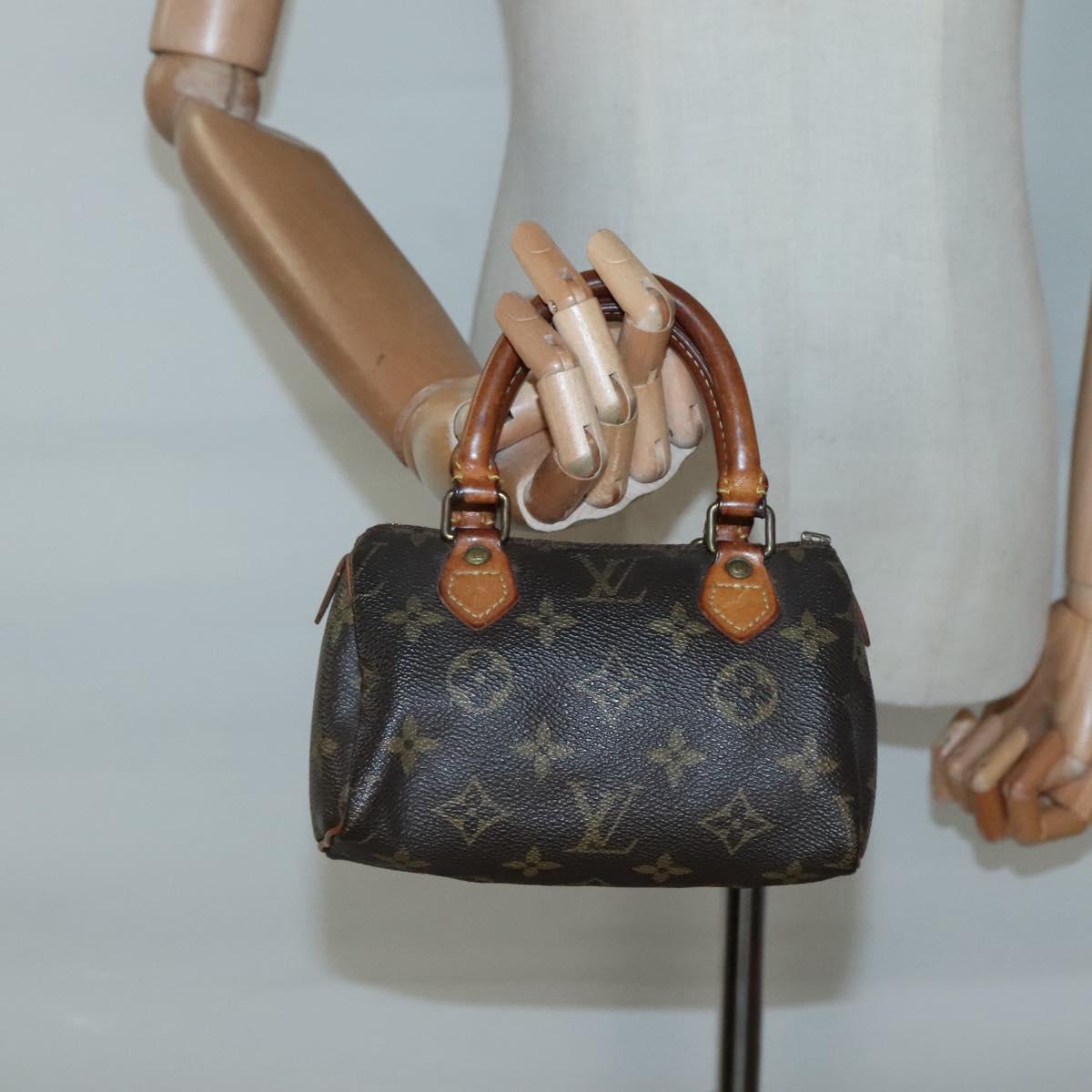 LOUIS VUITTON Monogram Mini Speedy Hand Bag M41534 LV Auth 137066