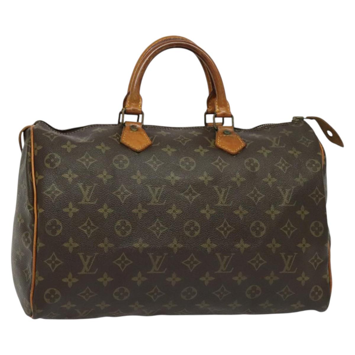 LOUIS VUITTON Monogram Speedy 35 Hand Bag M41524 LV Auth 137075