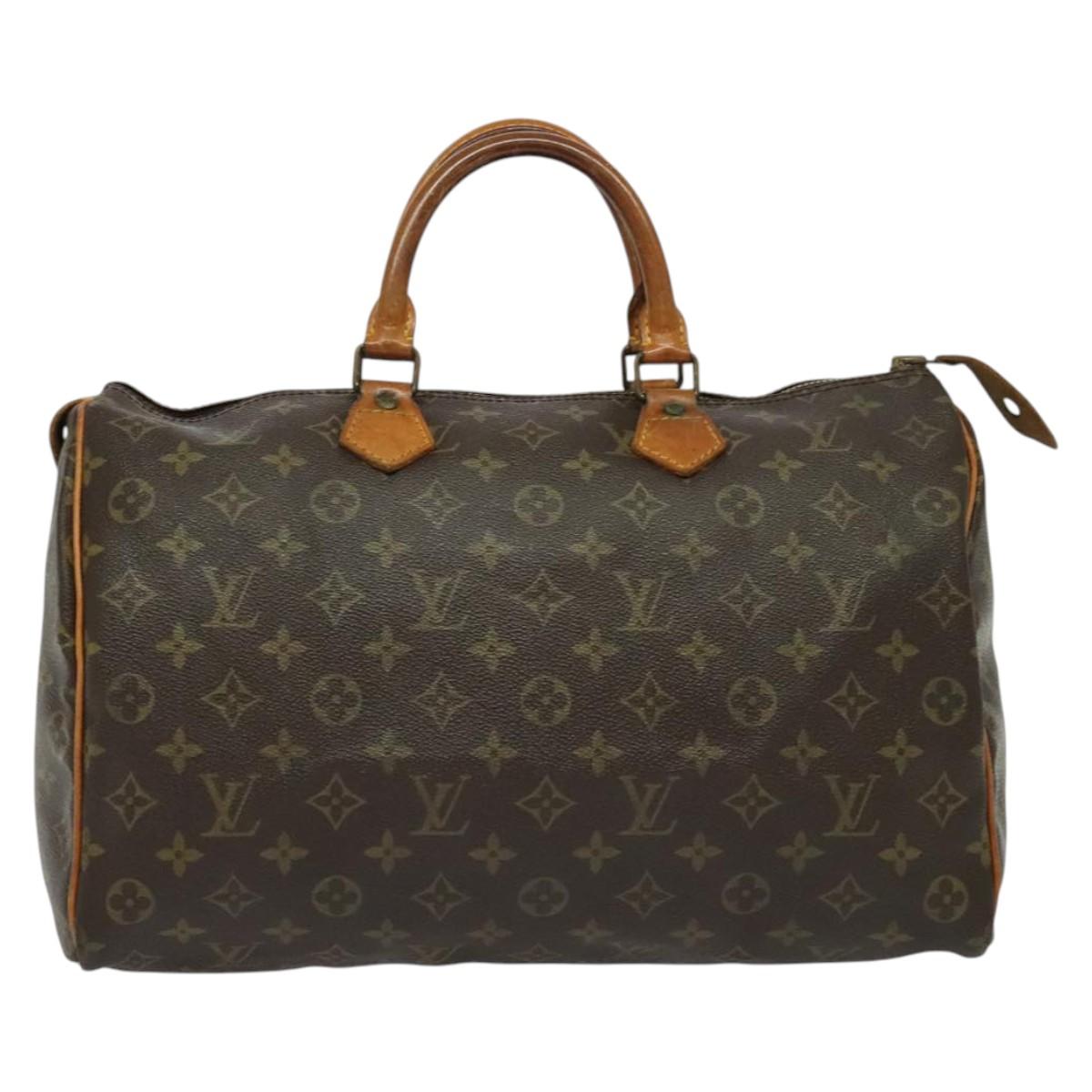 LOUIS VUITTON Monogram Speedy 35 Hand Bag M41524 LV Auth 137075