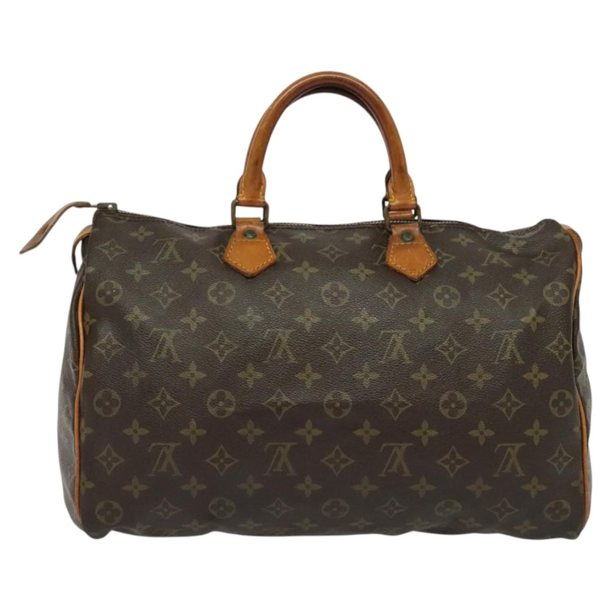 LOUIS VUITTON Monogram Speedy 35 Hand Bag M41524 LV Auth 137075