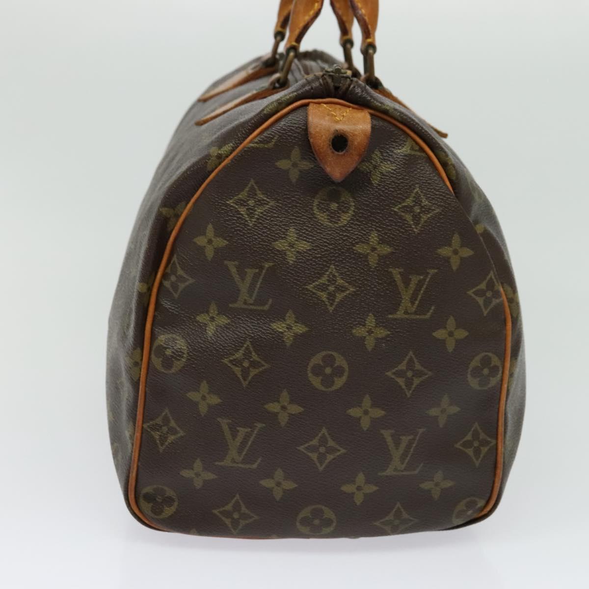 LOUIS VUITTON Monogram Speedy 35 Hand Bag M41524 LV Auth 137075