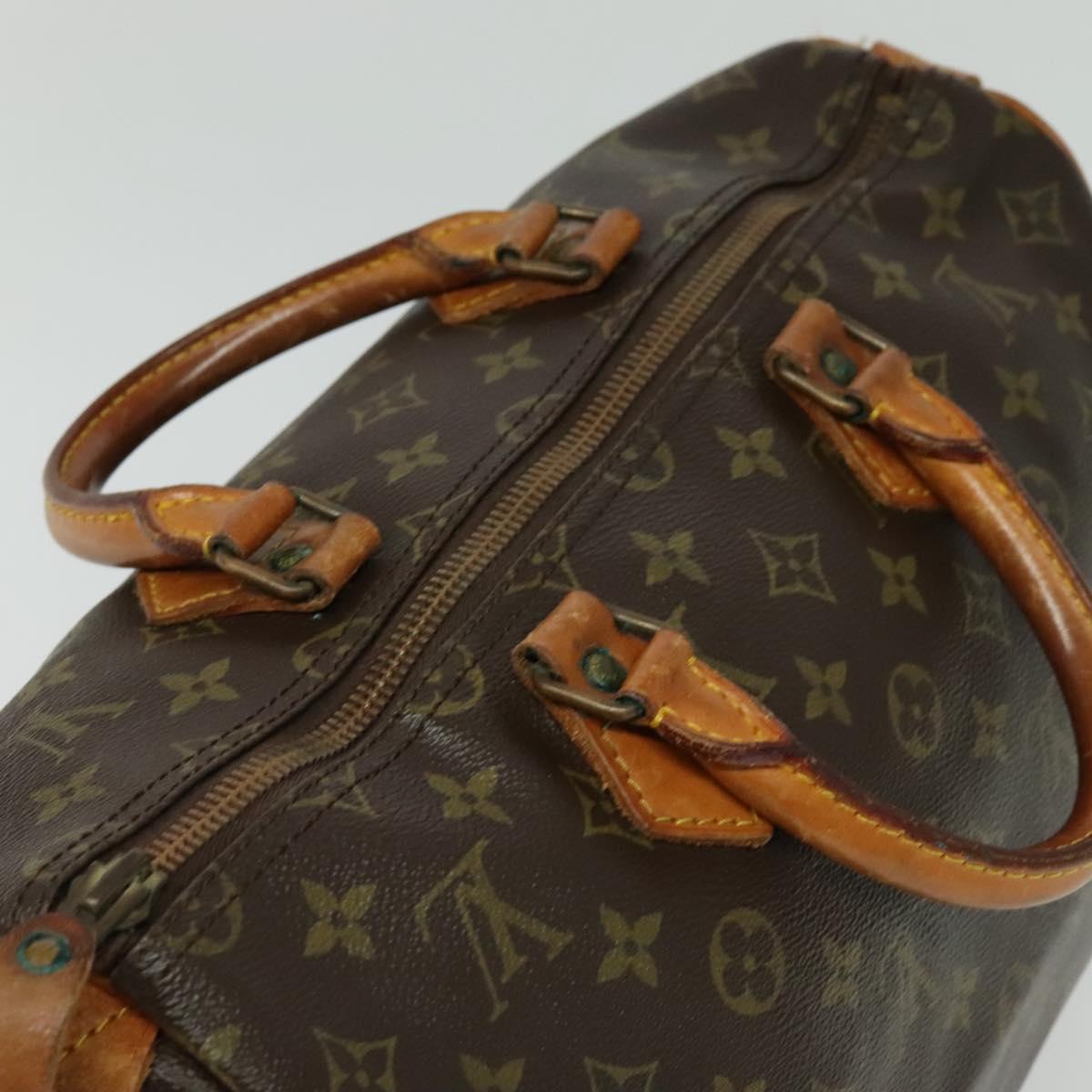LOUIS VUITTON Monogram Speedy 35 Hand Bag M41524 LV Auth 137075