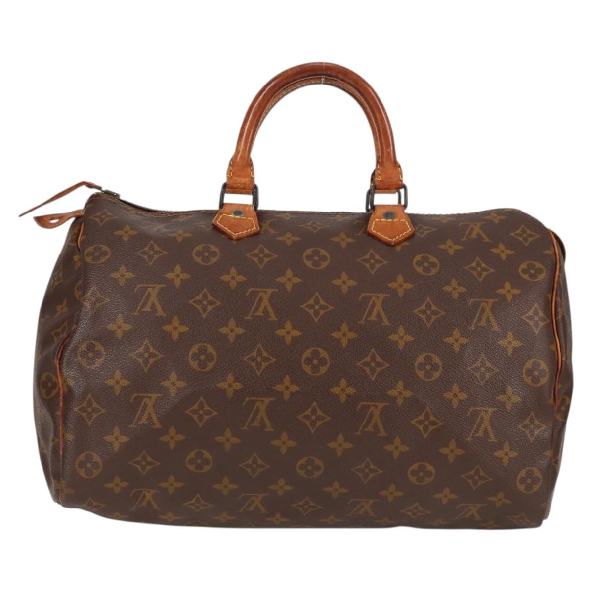 LOUIS VUITTON Monogram Speedy 35 Hand Bag M41524 LV Auth 137076