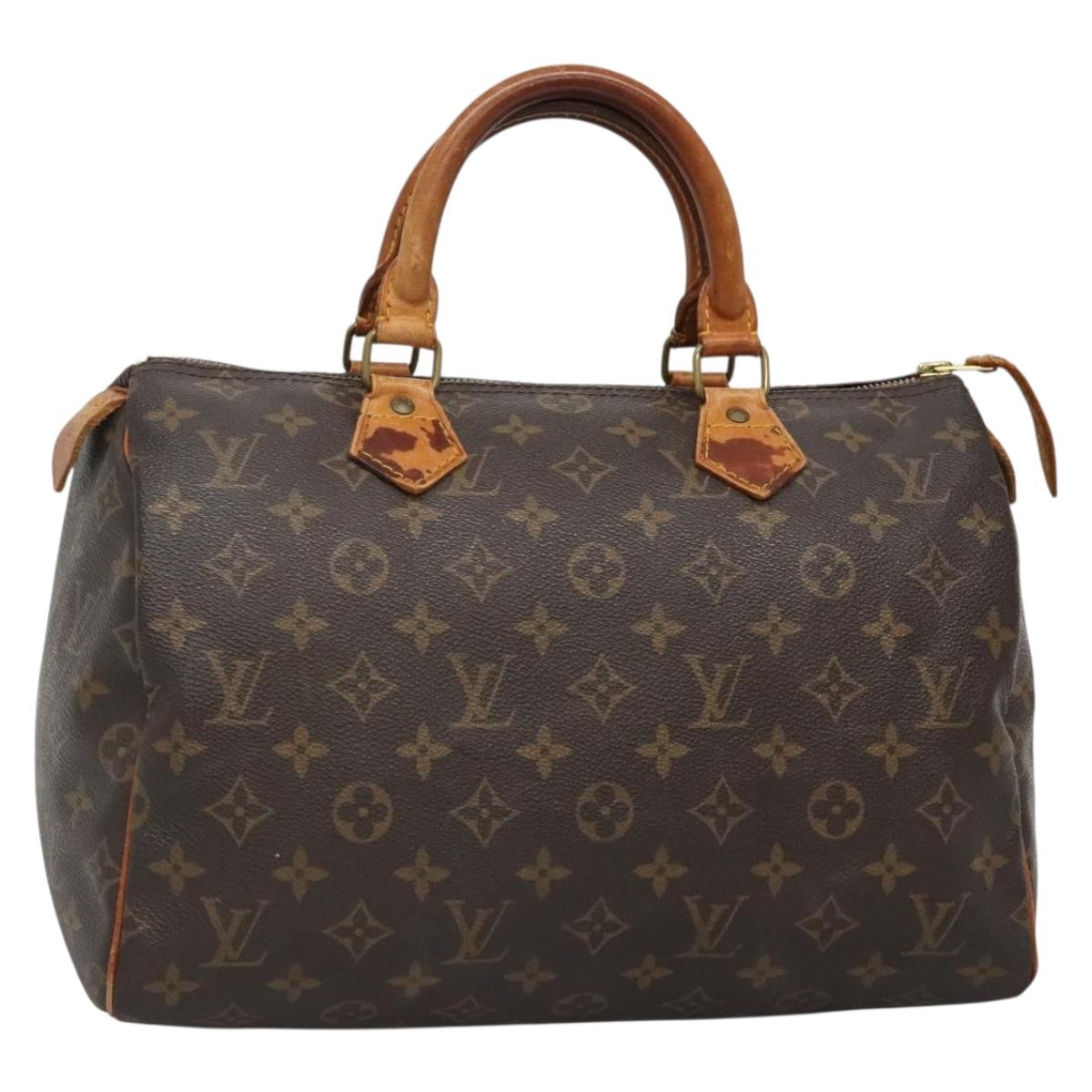 LOUIS VUITTON Monogram Speedy 30 Hand Bag M41526 LV Auth 137078