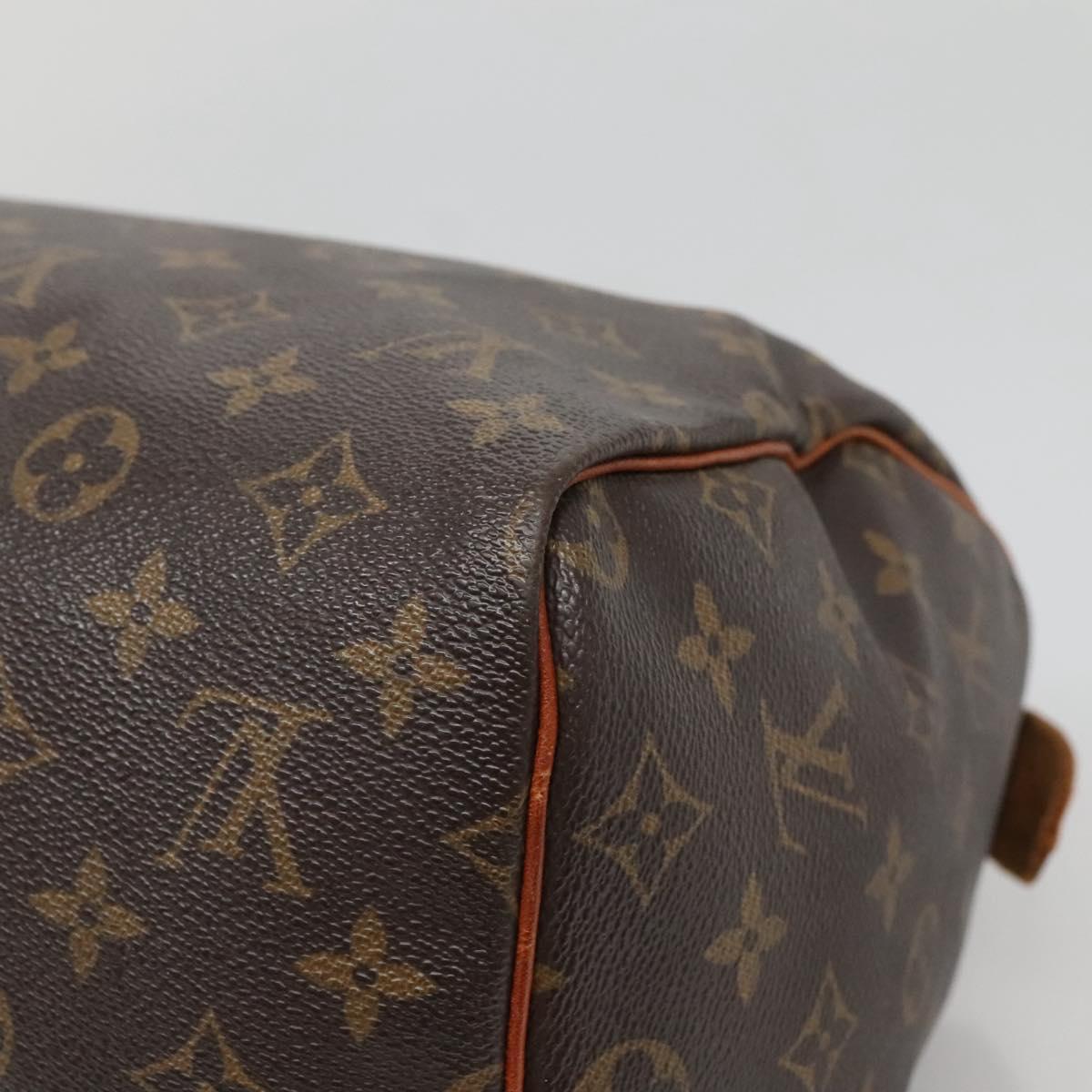 LOUIS VUITTON Monogram Speedy 30 Hand Bag M41526 LV Auth 137078