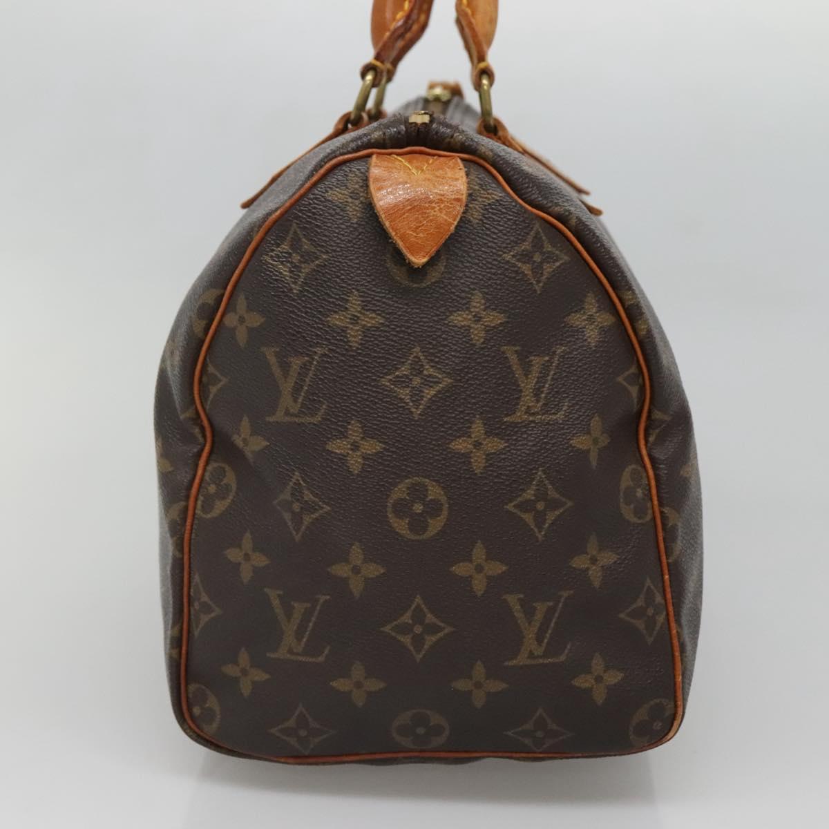 LOUIS VUITTON Monogram Speedy 30 Hand Bag M41526 LV Auth 137078