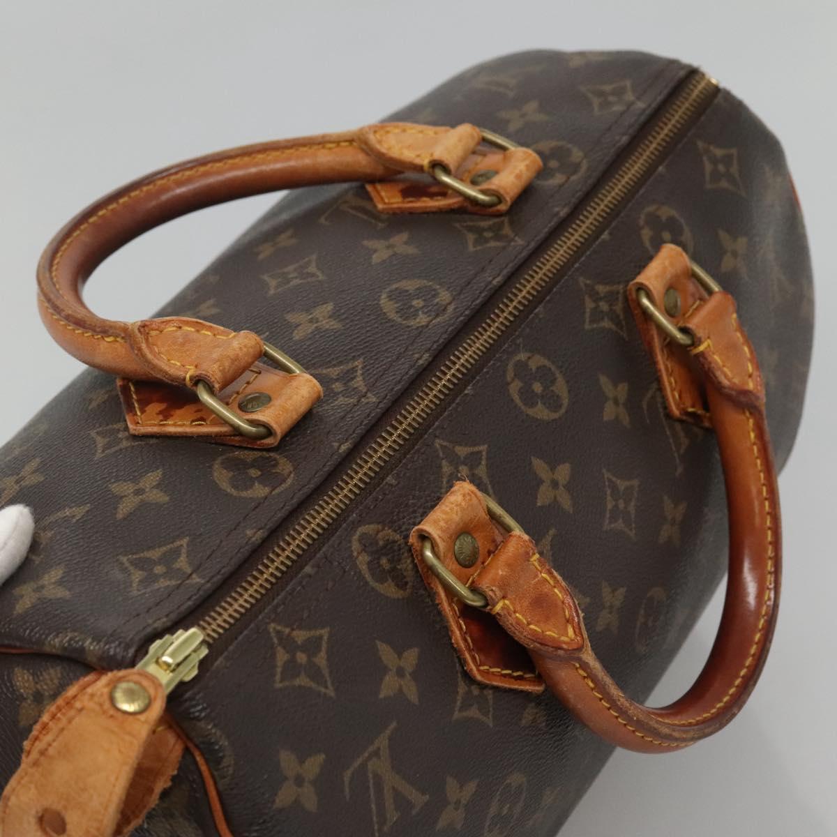 LOUIS VUITTON Monogram Speedy 30 Hand Bag M41526 LV Auth 137078