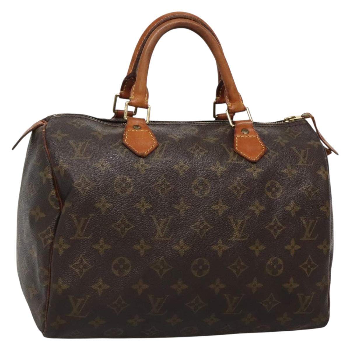 LOUIS VUITTON Monogram Speedy 30 Hand Bag M41526 LV Auth 137083