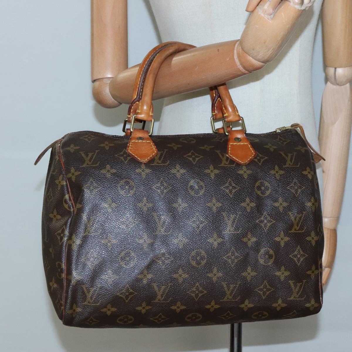 LOUIS VUITTON Monogram Speedy 30 Hand Bag M41526 LV Auth 137083