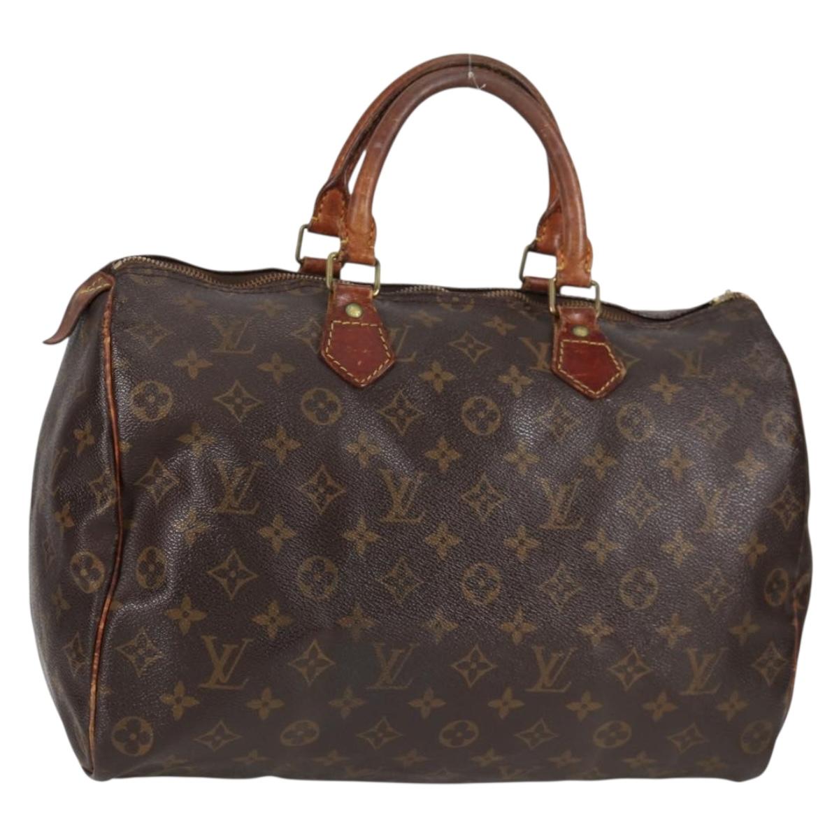 LOUIS VUITTON Monogram Speedy 35 Hand Bag M41524 LV Auth 137084