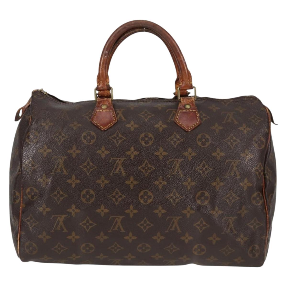 LOUIS VUITTON Monogram Speedy 35 Hand Bag M41524 LV Auth 137084