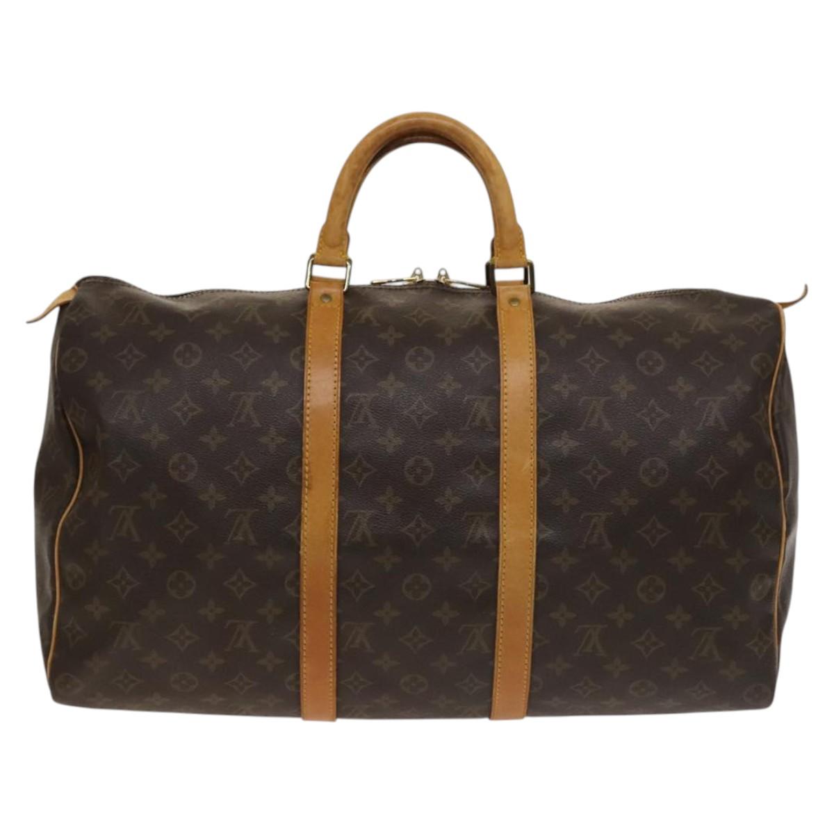 LOUIS VUITTON Monogram Keepall 50 Boston Bag M41426 LV Auth 137093