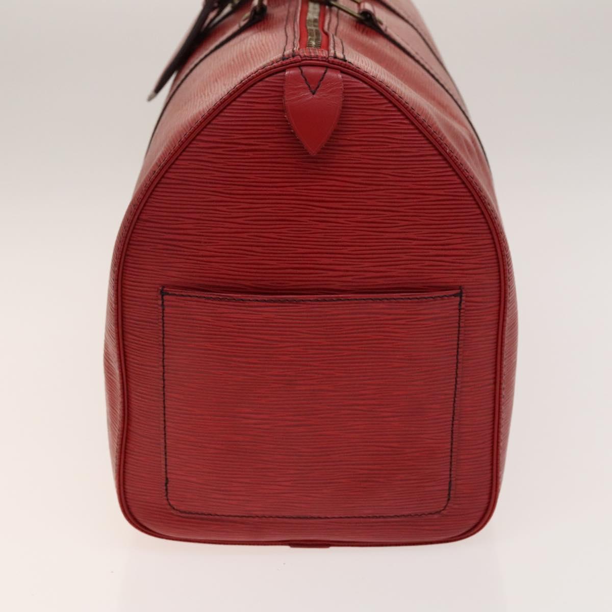 LOUIS VUITTON Epi Keepall 45 Boston Bag Red M42977 LV Auth 137106
