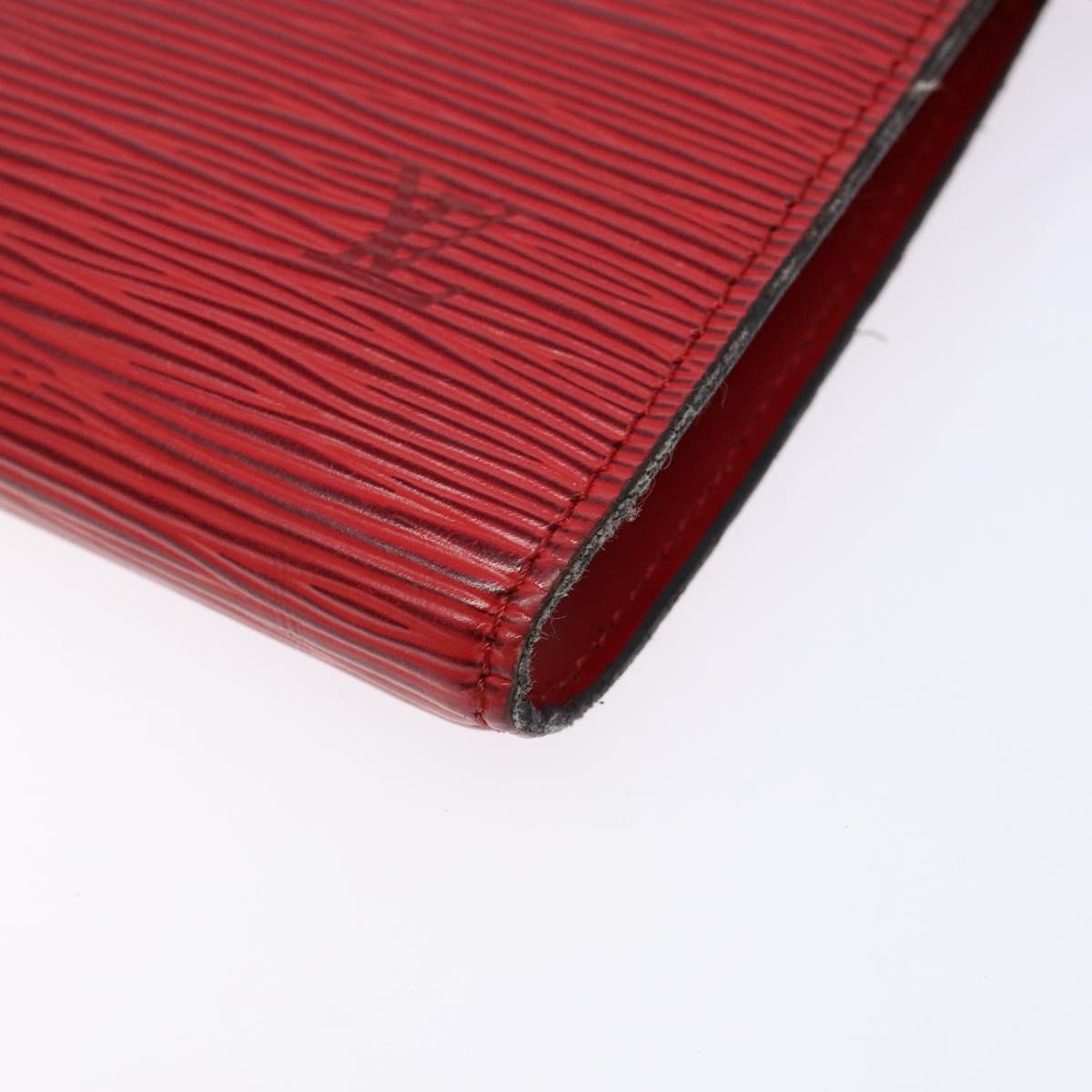 LOUIS VUITTON Epi Pochette Accessoires Pouch Red M52947 LV Auth 137108