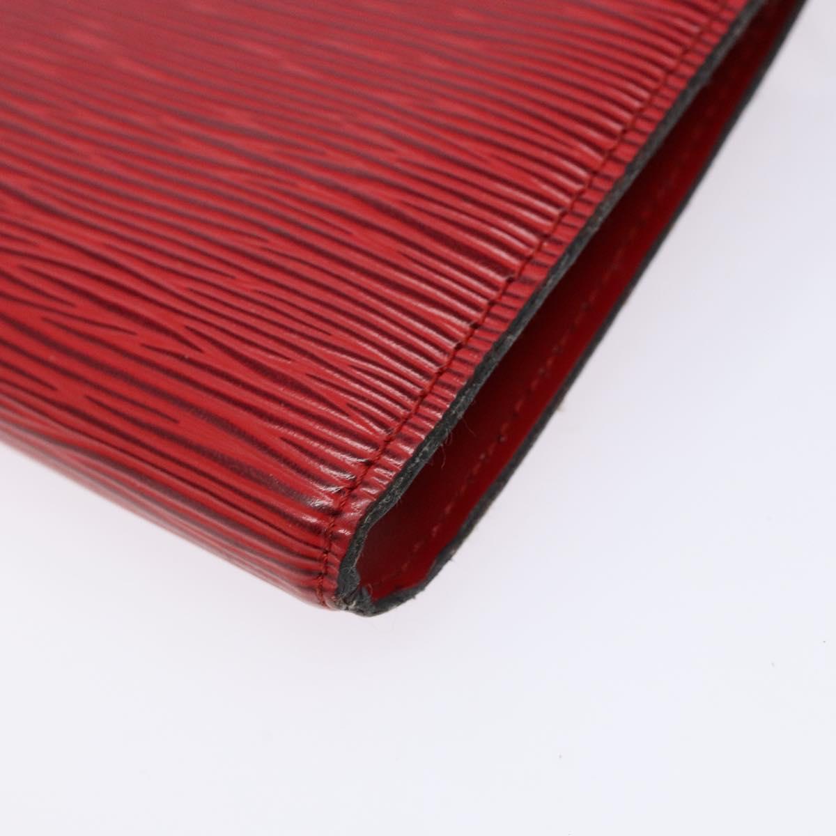 LOUIS VUITTON Epi Pochette Accessoires Pouch Red M52947 LV Auth 137108
