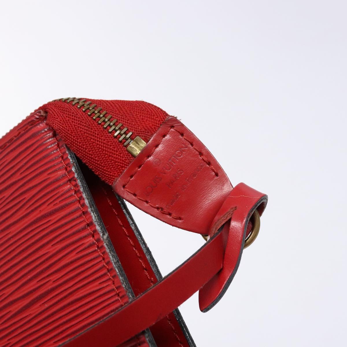 LOUIS VUITTON Epi Pochette Accessoires Pouch Red M52947 LV Auth 137108