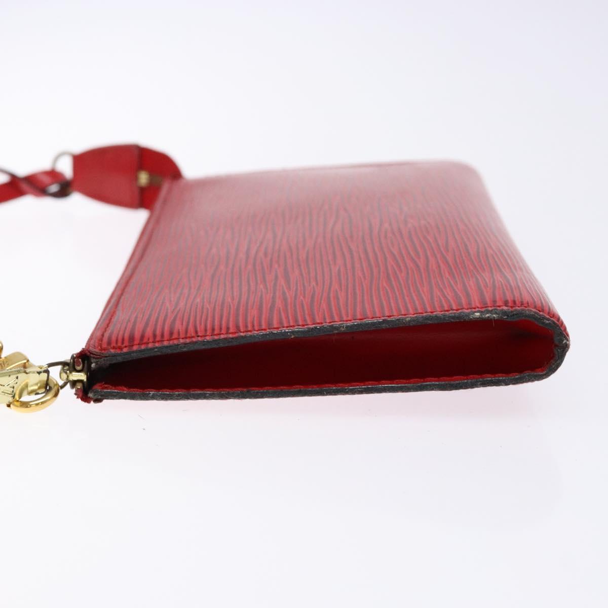 LOUIS VUITTON Epi Pochette Accessoires Pouch Red M52947 LV Auth 137108