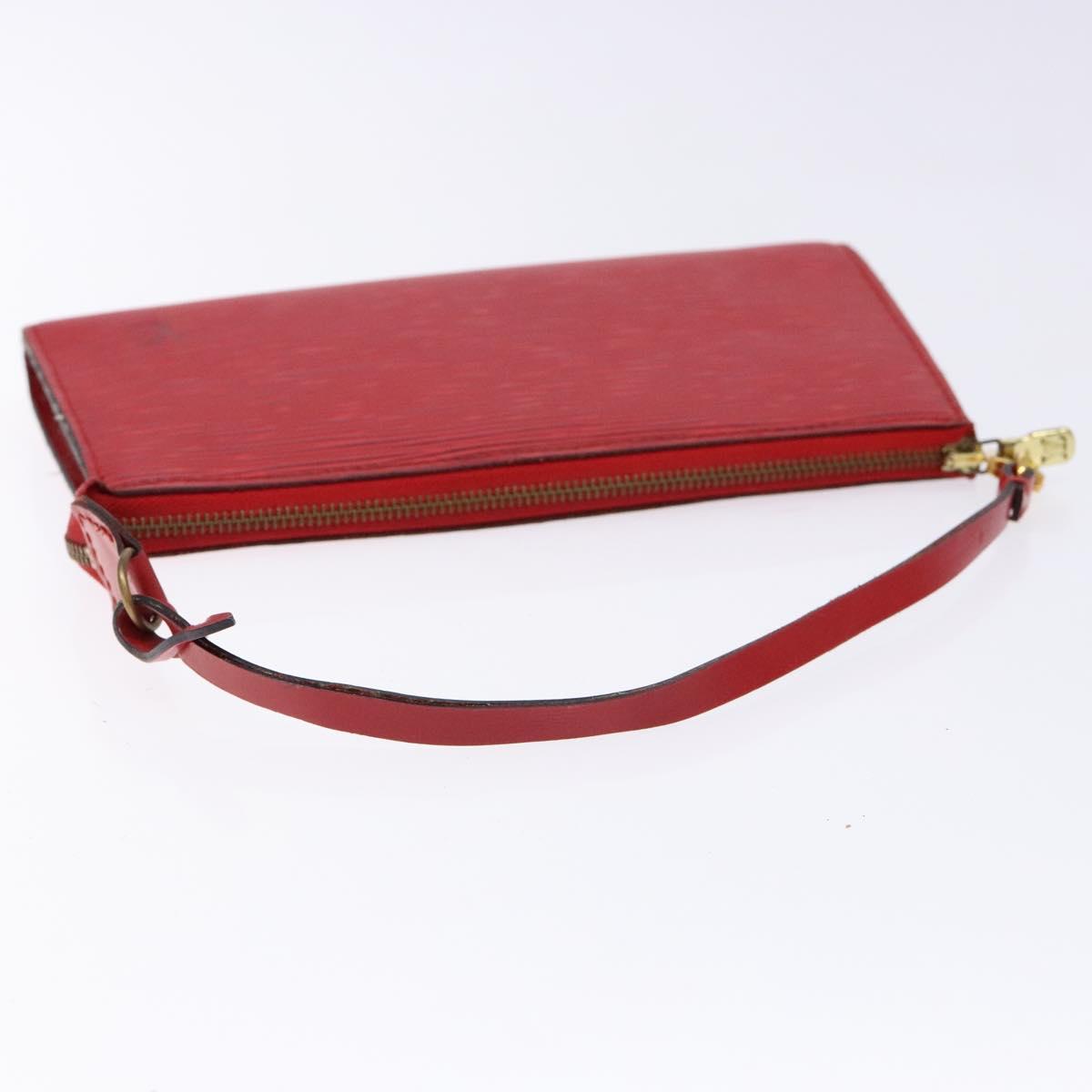 LOUIS VUITTON Epi Pochette Accessoires Pouch Red M52947 LV Auth 137108