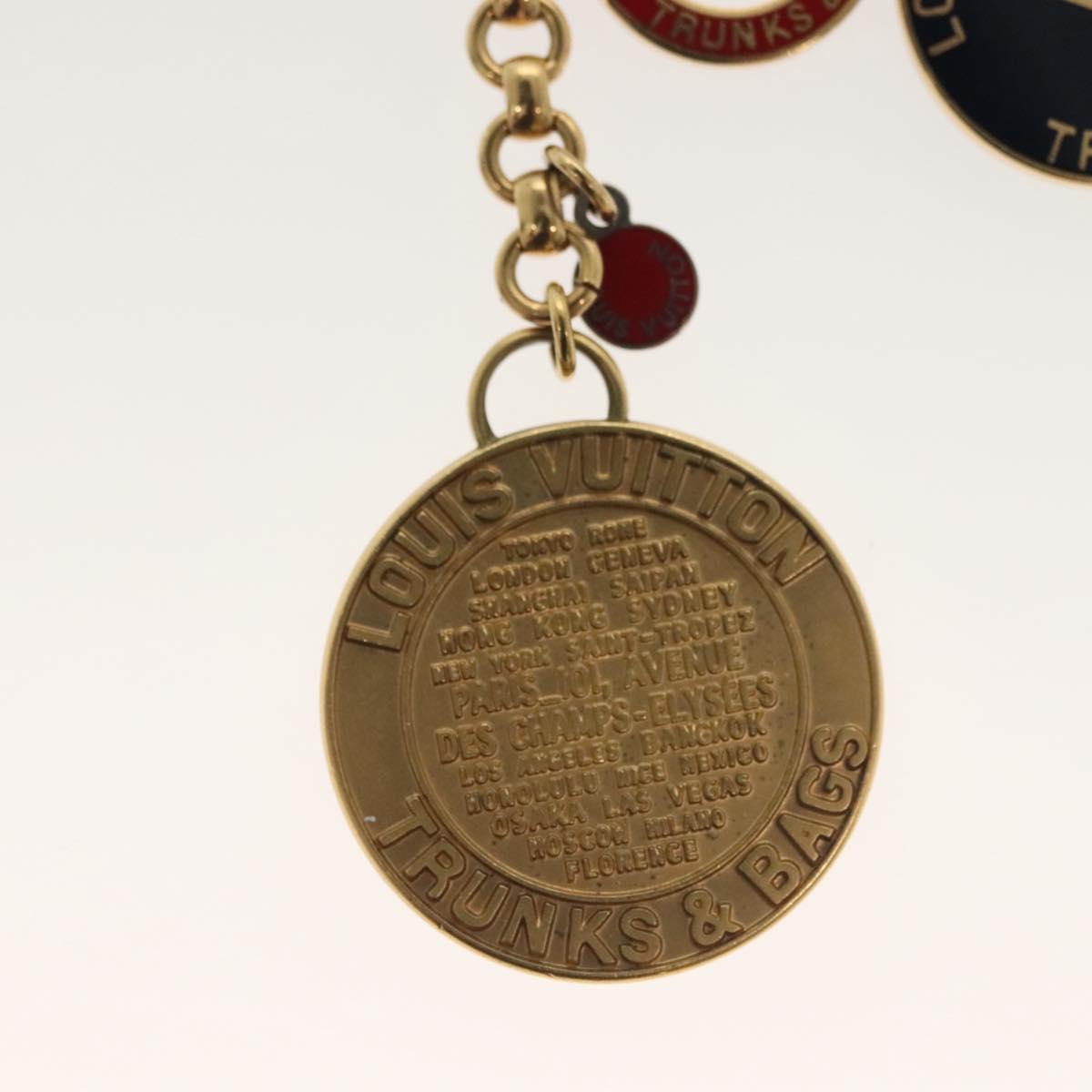 LOUIS VUITTON Porte Cles Chainne Key Holder metal T&B Gold M60076 LV Auth 137131