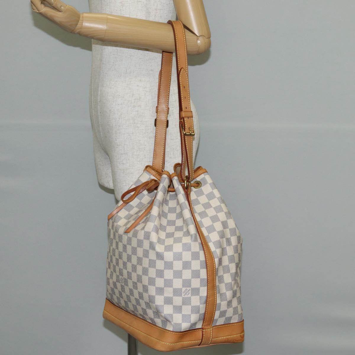 LOUIS VUITTON Damier Azur Noe Shoulder Bag N42222 LV Auth 137147A