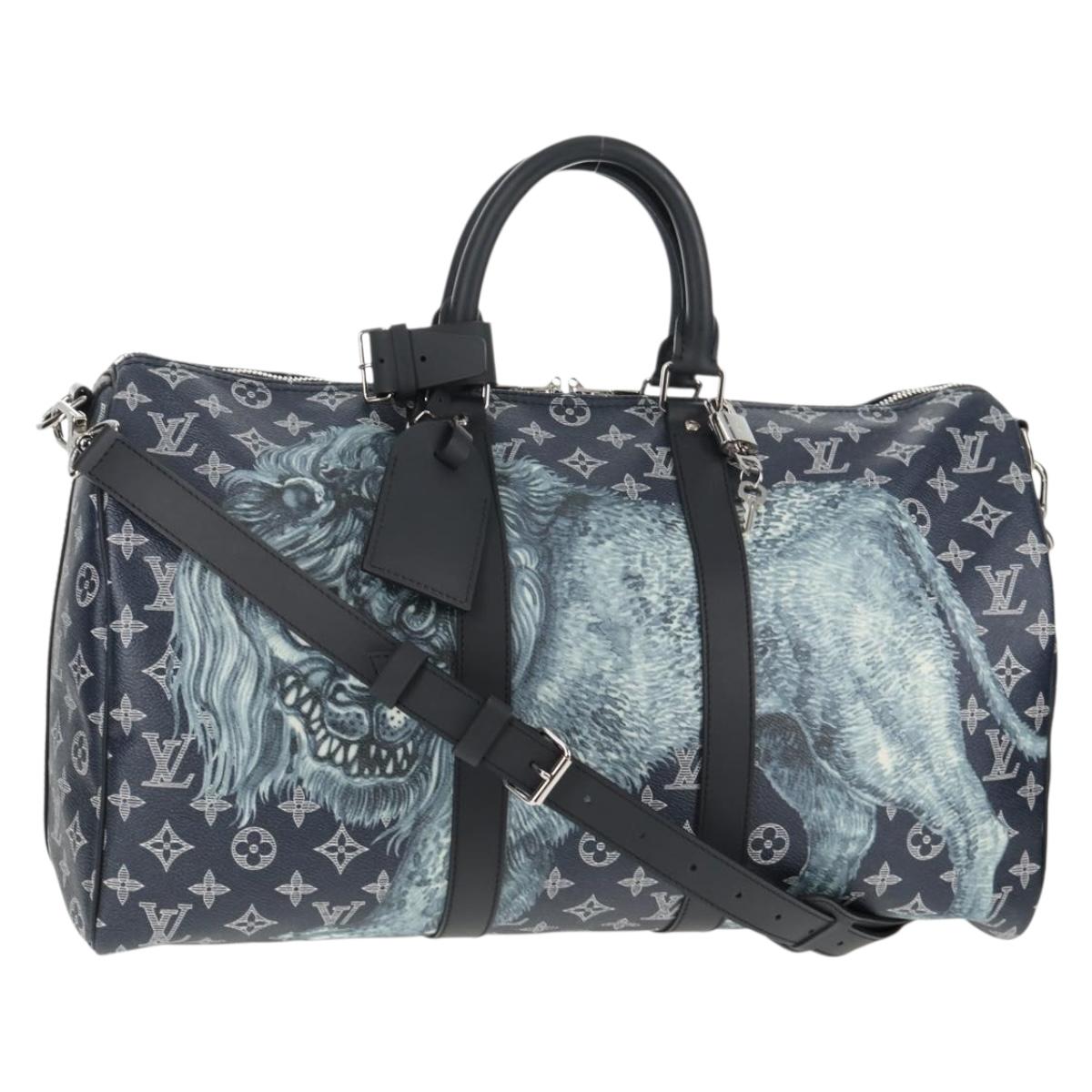 LOUIS VUITTON Monogram Savanna Keepall Bandouliere 45 Bag M54129 LV Auth 137148M