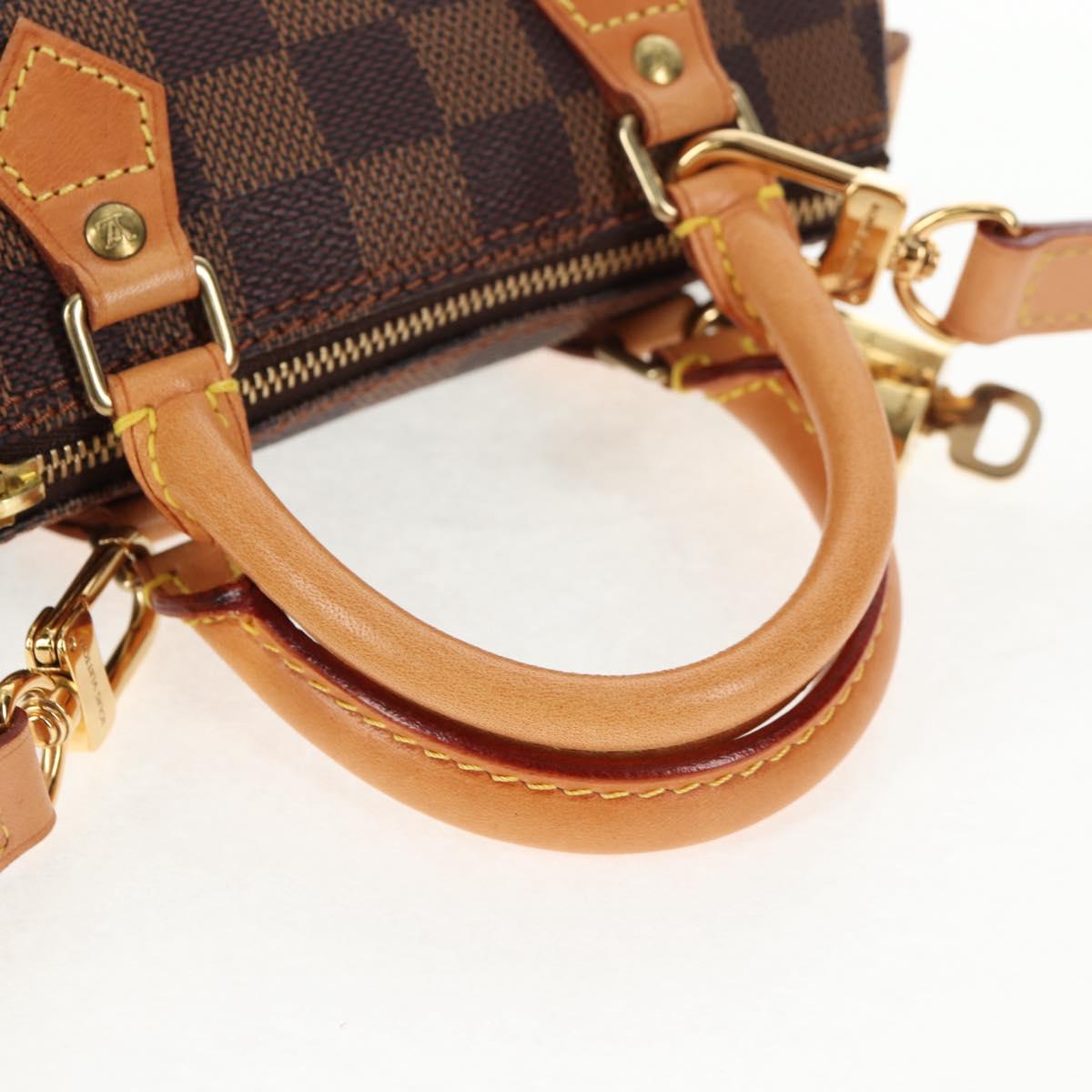 LOUIS VUITTON Damier Ebene Mini Speedy Hand Bag LV Auth 137150S
