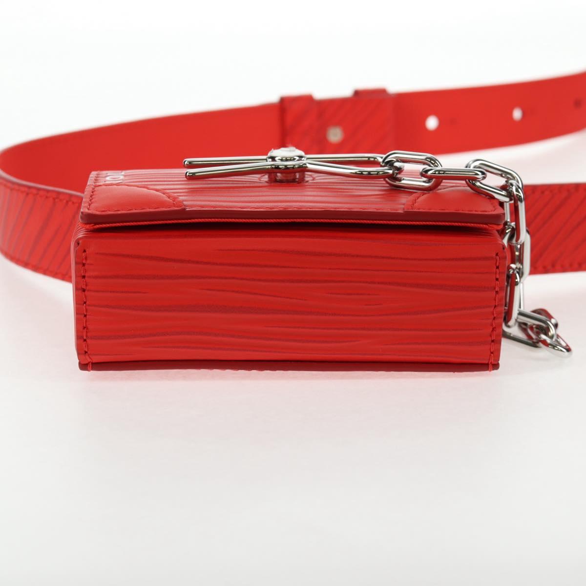 LOUIS VUITTON Micro Steamer Shoulder Bag Leather Red M23837 LV Auth 137151M