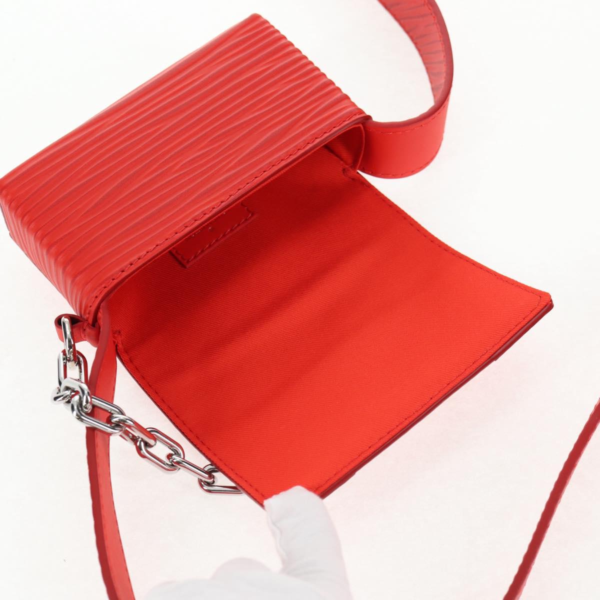 LOUIS VUITTON Micro Steamer Shoulder Bag Leather Red M23837 LV Auth 137151SM