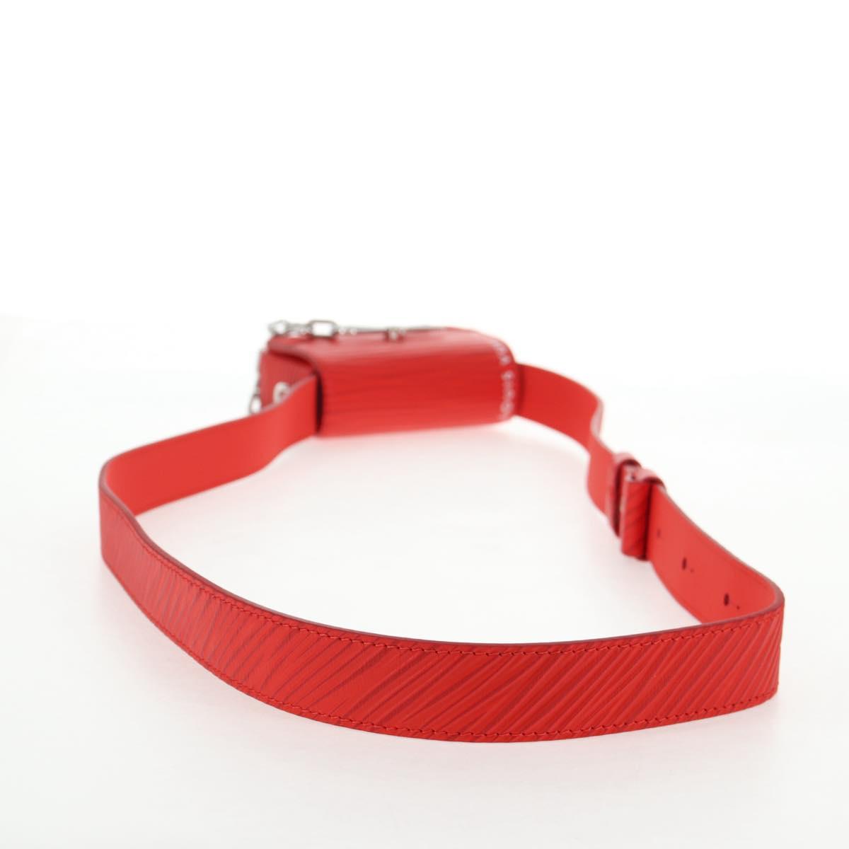 LOUIS VUITTON Micro Steamer Shoulder Bag Leather Red M23837 LV Auth 137151M