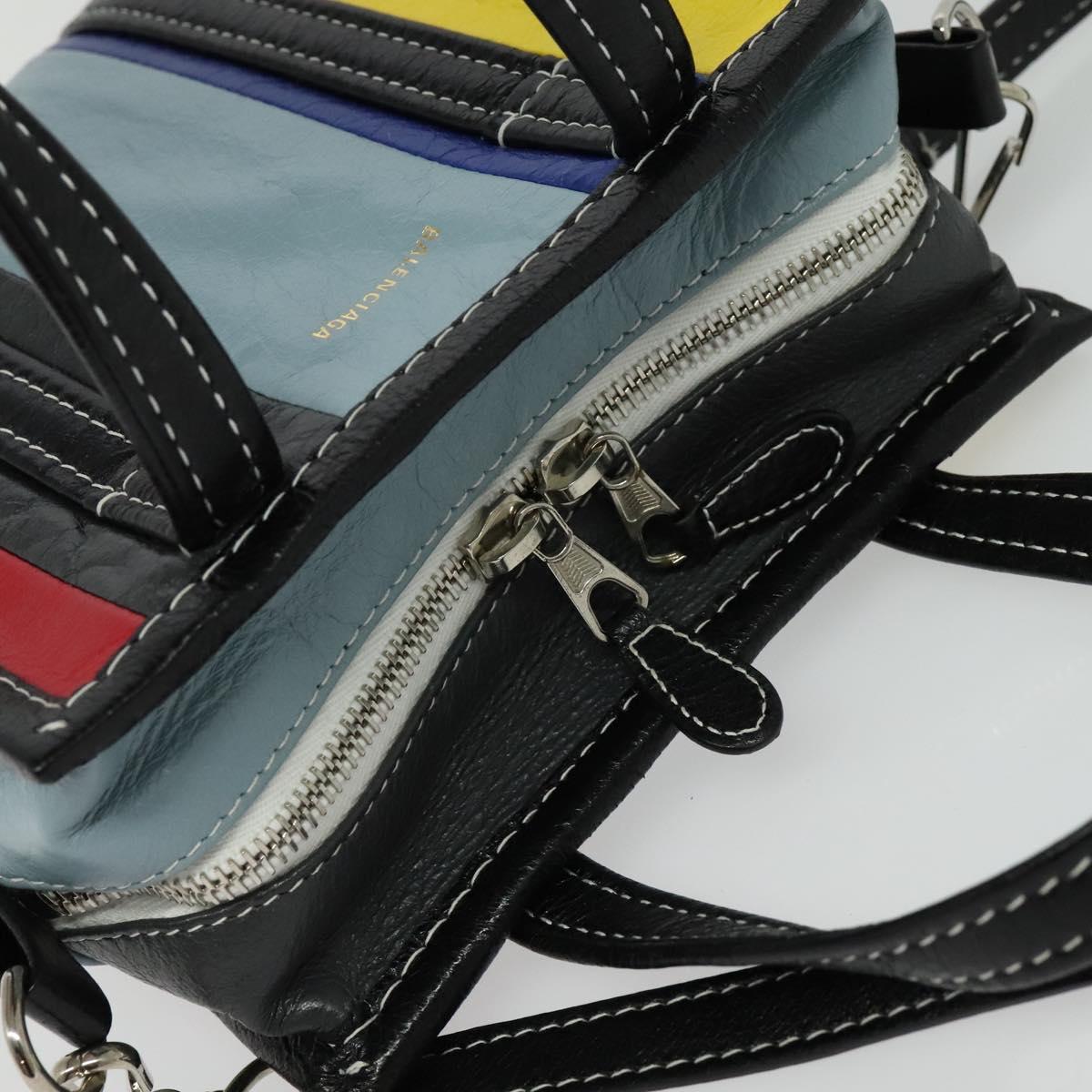 BALENCIAGA Bazaar Shopper XXS Bag Leather 2way Multicolor 513988 Auth 137181