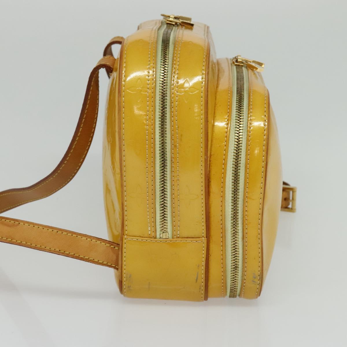LOUIS VUITTON Monogram Vernis Marley Backpack Yellow M91040 LV Auth 137189