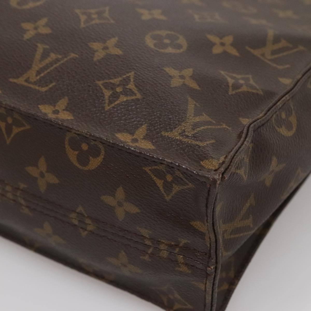 LOUIS VUITTON Monogram Sac Plat Hand Bag M51140 LV Auth 137197