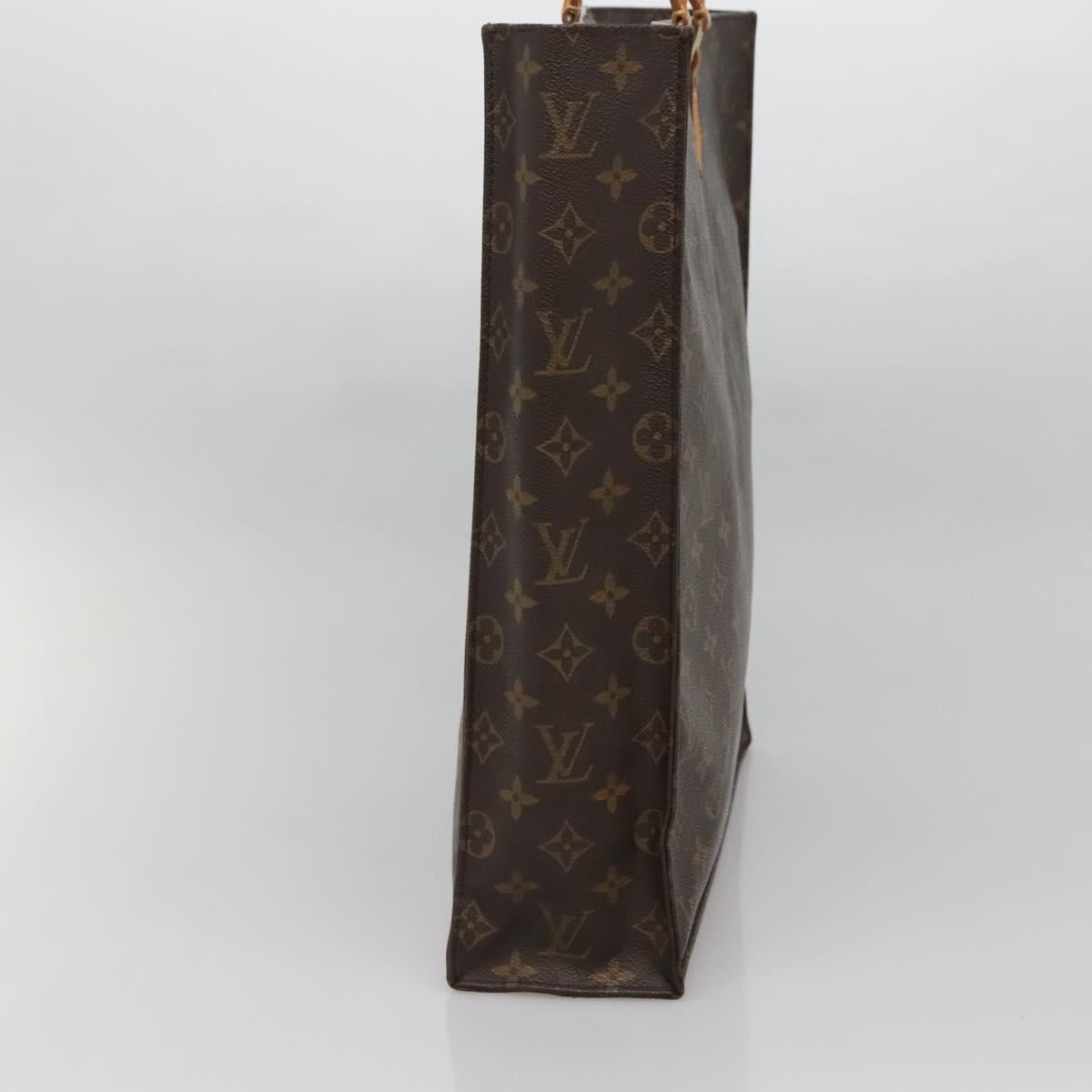 LOUIS VUITTON Monogram Sac Plat Hand Bag M51140 LV Auth 137197