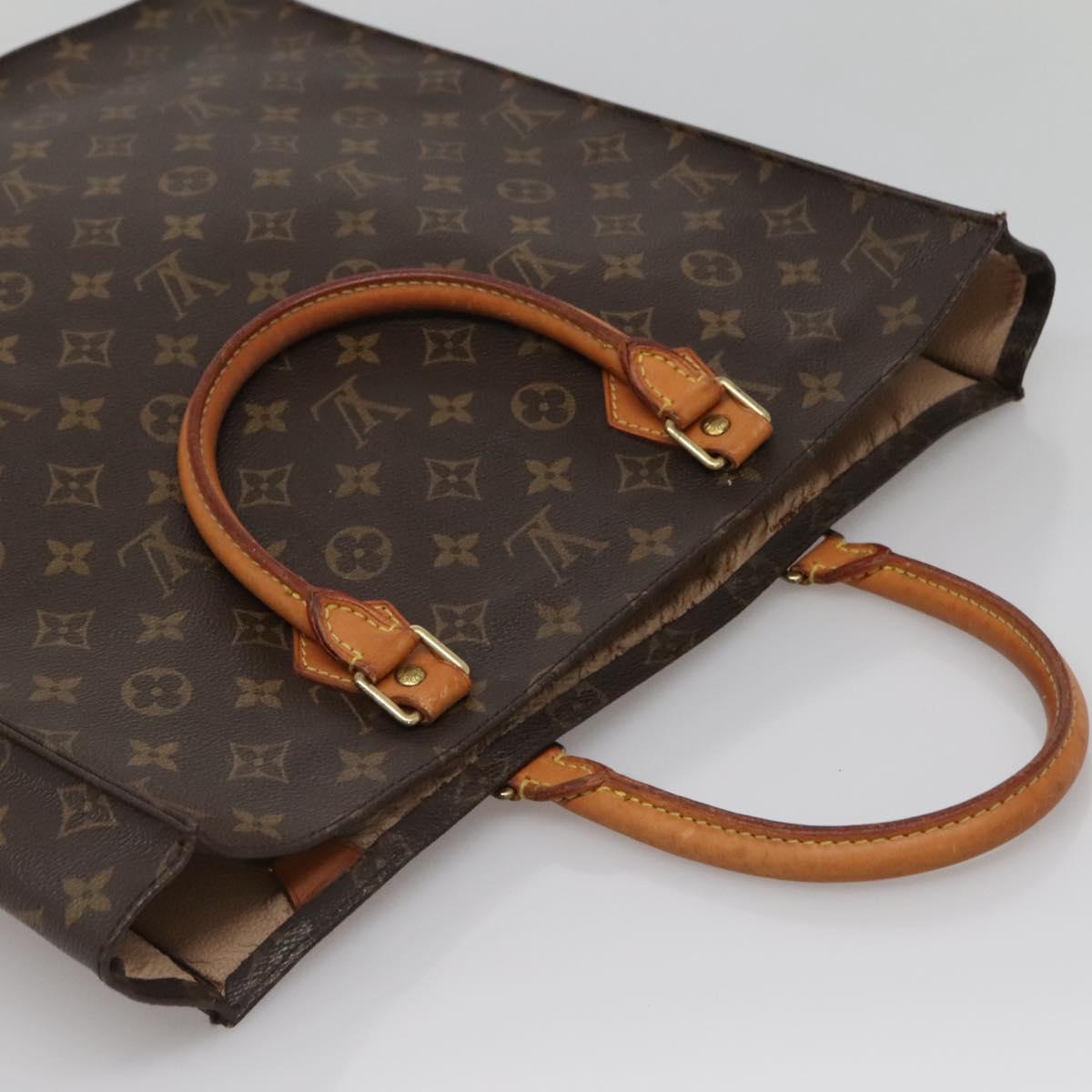 LOUIS VUITTON Monogram Sac Plat Hand Bag M51140 LV Auth 137197
