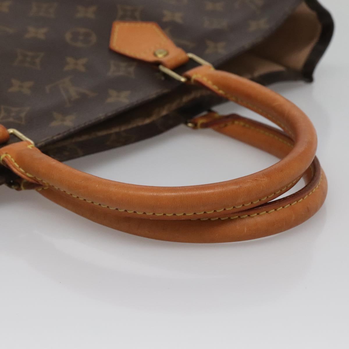 LOUIS VUITTON Monogram Sac Plat Hand Bag M51140 LV Auth 137197