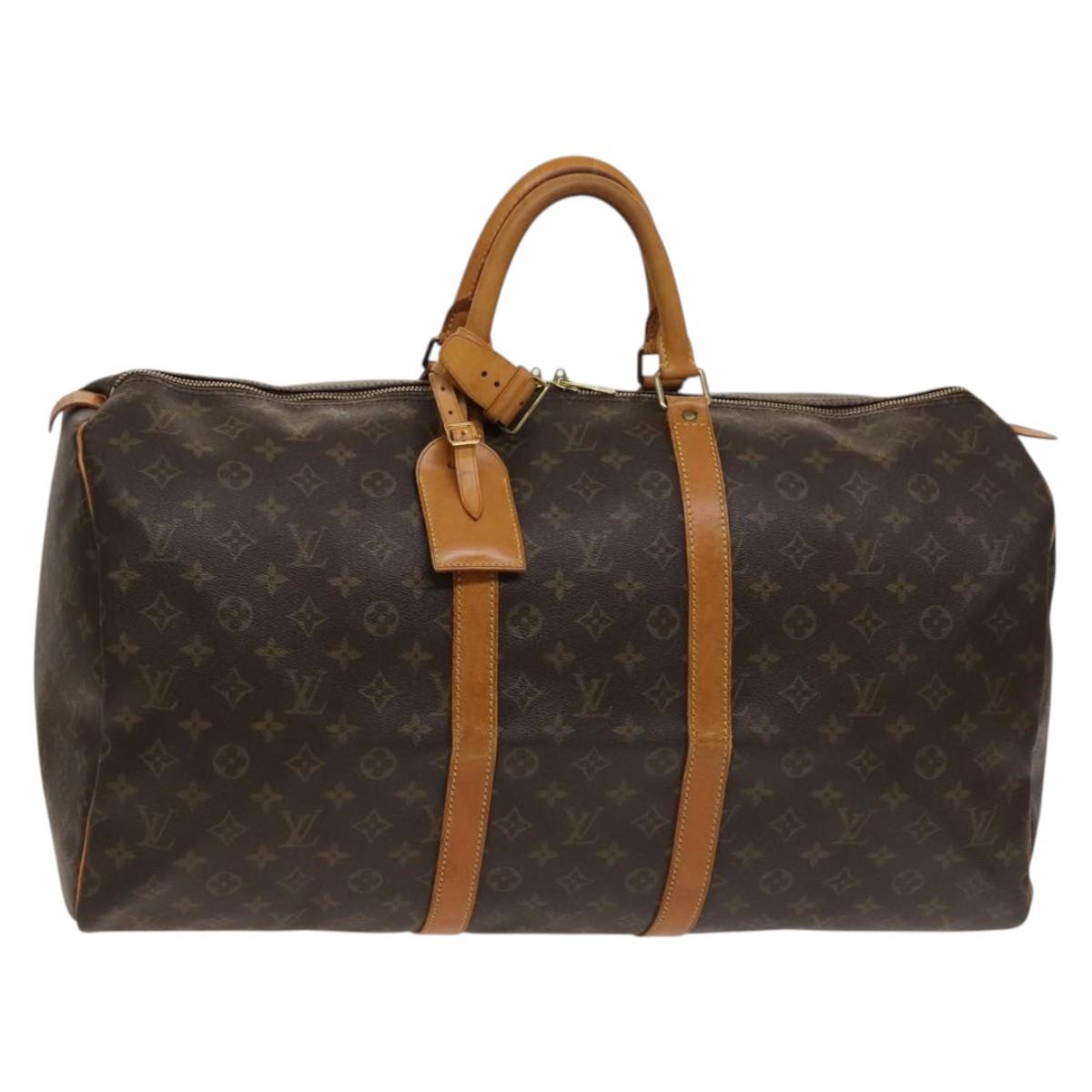 LOUIS VUITTON Monogram Keepall 55 Boston Bag M41424 LV Auth 137205
