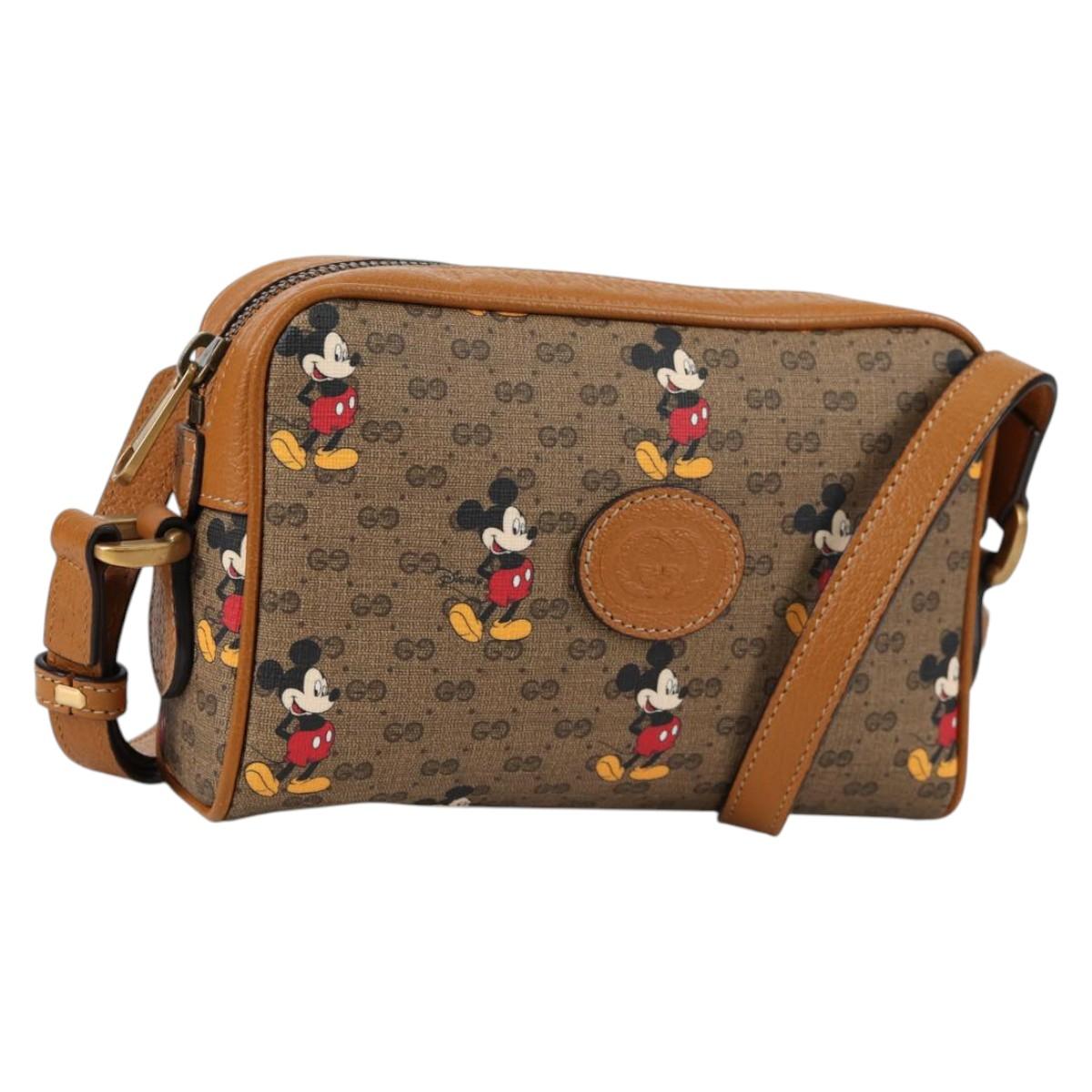 GUCCI Micro GG Supreme Disney collaboration Shoulder Bag PVC 602536 Auth 137236M